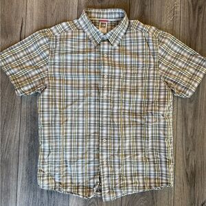 The North Face Men’s Plaid Short Sleeve Button-Up Shirt - Size Medium